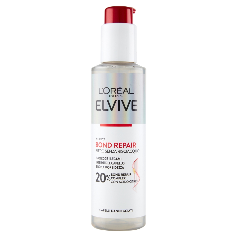 L'Oréal Paris Elvive Bond Repair Siero Senza Risciacquo Per Capelli Danneggiati, 150 ml